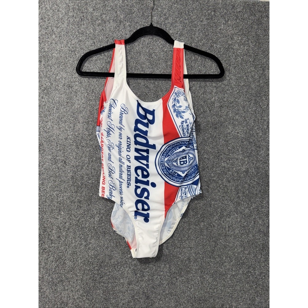 Budweiser One Piece Swimsuit Womens Small Calhoun Anheuser Busch Beer Swimwear